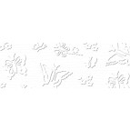 Картон тисненый URSUS 23*33см 220г Бабочки Белый UR-61220000R