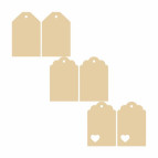 Высечки из картона Rosa Talent набор "Теги" ассорти 6шт 4801479