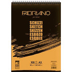 Альбом для эскизов скетчбук А3 100л. 90г/м2 Fabriano Schizzi Sketch на спирали 56629742