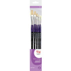 Набор кистей 5шт Rosa Start №13 щетина плоская (№1,2,4,6,8) д.р. 186113