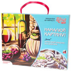 Картина раскраска по  номерам на холсте - 35*45см Rosa Premium +GiftBox N0001320 Вино
