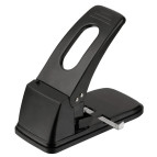 Дырокол металический Economix E40126 100л. с линейкой черный