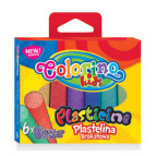 Пластилин 100гр. Colorino набор 6цв. по 18гр с блестками 42697