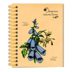 Блокнот на спирали B6 Optima 100л. Крафт Цветы Украины Табак O20363-02