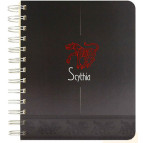 Блокнот на спирали B6 Optima Скифия 120л. черный O20373-01