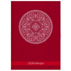 Блокнот А5 Optima 80л. Калейдоскоп, красный клетка O20366-03