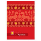 Блокнот А5 Optima 80л. Украина - мой любимый стиль, красный клетка O20381-03