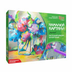 Картина раскраска с контурами на холсте 25*35см Rosa масляная пастель, Гортензии N000085