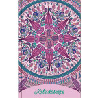 Блокнот А6 Optima 80л. Калейдоскоп, сиреневый клетка O20364-12