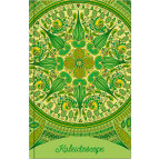 Блокнот А6 Optima 80л. Калейдоскоп, зеленый клетка O20364-04