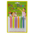 Аквагрим для лица карандаши FACE PAINTS HuaBa 6цв. Неон 3628/FP-6