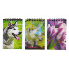 Блокнот на спирали А7 56л. ANIMAL галограмма пластиковая обложка Camis 3025-1