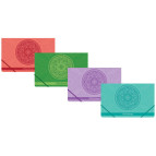 Папка А4 Optima на резинках пластиковая Калейдоскоп, цвет в ассортименте O30696