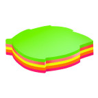 Блок бумаги для заметок Листок с липким слоем 45*50 80л. неон микс Economix E20953