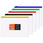 Папка-конверт B5 Tukzar на молнии прозрачный в ассортименте Tz-9217