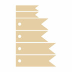 Высечки из картона Rosa Talent набор Флажок ассорти 6шт 4801478