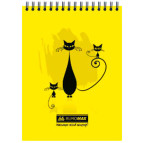 Блокнот на спирали А5 48л. Buromax кл. Желтый BM.2475-08