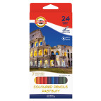 Карандаши цветные 24цв. Koh-i-Noor 7 чудес 3654024027KS
