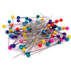 Булавки Economix 100шт 33мм с цв. головками  E41104