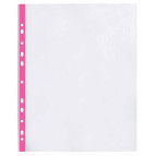 Файлы А4 40мк 20шт (+5мм ширины) лента - розовая Optima O35109-09