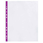 Файлы А4 40мк 20шт (+5мм ширины) лента - фиолетовая Optima O35109-12