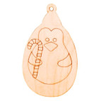 Заготовка для декорирования Rosa Talent (фанера) Пингвин с конфетой 6х11см 4801510