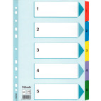 Разделители картон А4 Esselte Mylar 1-5 разделов 100160