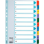 Разделители картон А4 Esselte Mylar 1-10 разделов 100161