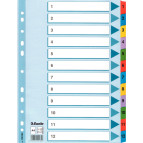 Разделители картон А4 Esselte Mylar 1-12 разделов 100162