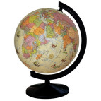 Глобус настольный диаметр 32см ИПТ с подсветкой, на пластиковой ножке, лакированный, Политический под старину (укр)