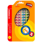 Карандаши цветные, набор 12шт Stabilo + точилка 290224