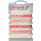 Набор ленточек из ткани 1 Вересня 5 мотивов по 100см Оттенки розового 951719