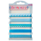 Набор ленточек из ткани 1 Вересня 5 мотивов по 100см Оттенки голубого 951721