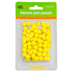 Кнопки-гвозди LEO 80шт неон желтый L1919-19