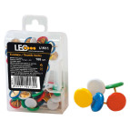 Кнопки цветные Leo 100шт L1911