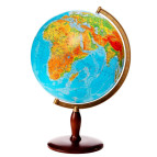 Глобус настольный диаметр 42см GLOWALA на деревянной ножке физический 8115