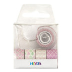 Декоративный скотч Heyda набор Розовая пастель 12мм*3м 5шт с диспенсером 203584570