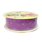 Декоративный скотч Decor 15мм*1м Розовый, высечка в ассортименте DIY002