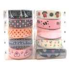 Декоративный скотч Decor текстильный 1,5см*1,1м орнамент, цвета в ассортименте DIY005