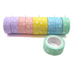 Декоративный скотч Decor 15мм*2м с узором, цвета в ассортименте DIY014