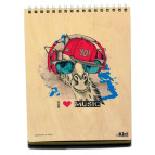 Блокнот на спирали А6 70л. Kirisketch Дерево, Жираф BSP-112002-AN