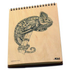 Блокнот на спирали А5 70л. Kirisketch Дерево, Хамелеон 770334