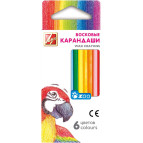Карандаши восковые 6цв. Луч 12C864-08 мини, Зоо