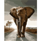 Картина раскраска по  номерам на холсте 40*50см  Mariposa Q1975 Королевский слон