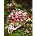 Картина раскраска по  номерам на холсте 40*50см  Mariposa Q2086 Розовый куст