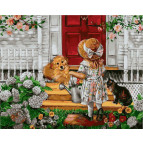 Картина раскраска по  номерам на холсте 40*50см  Mariposa Q2104 Маленькие помощники