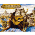 Картина раскраска по  номерам на холсте 40*50см  Mariposa Q1818 Петербургский романс