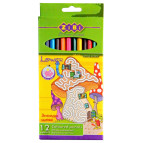 Карандаши цветные 12цв. ZiBi Lower ZB.2421