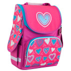 Рюкзак (ранец) школьный каркасный 1Вересня Smart 553320 Blue heart PG-11 34*26*14см