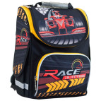 Рюкзак (ранец) школьный каркасный 1Вересня Smart 553430 Red race PG-11 34*26*14см